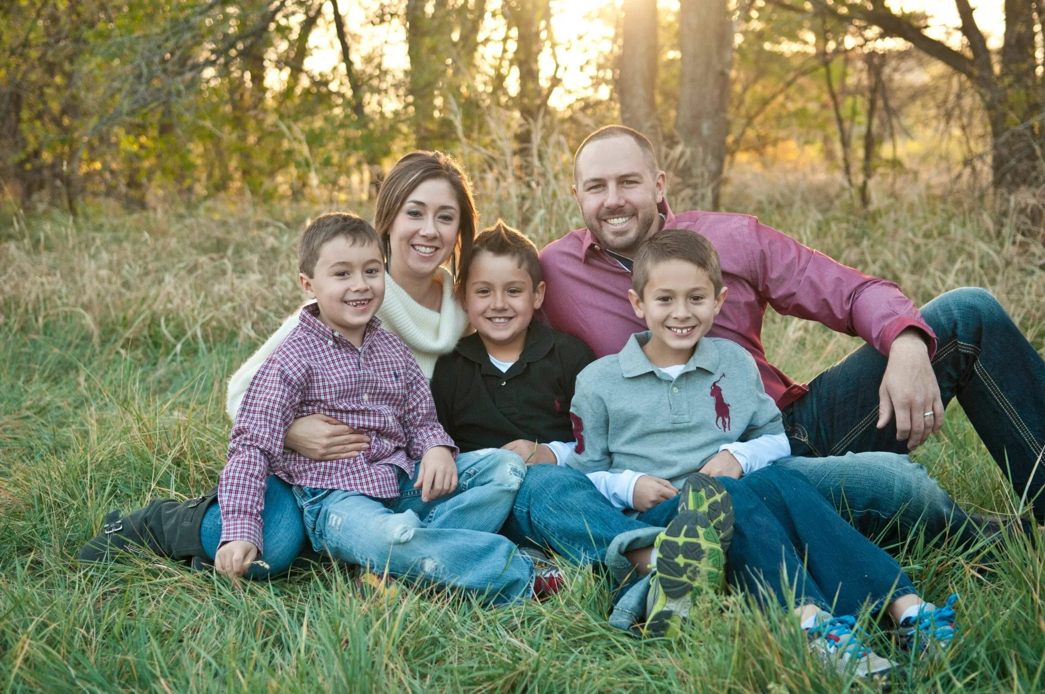 The Canode family together outdoors